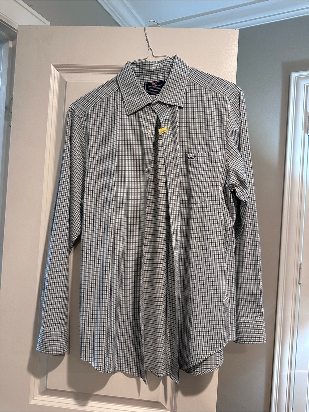 Vineyard Vines Blue and White Checked Button-Down Shirt